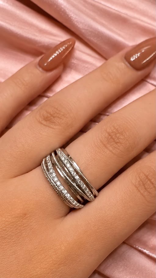 Layered Shine Ring Size 7
